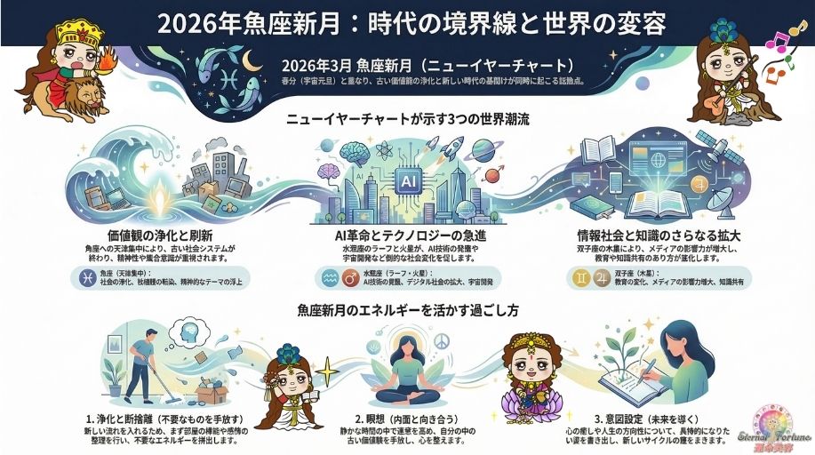 インド占星術ニューイヤーチャートとは？魚座新月から読み解く1年の運命
