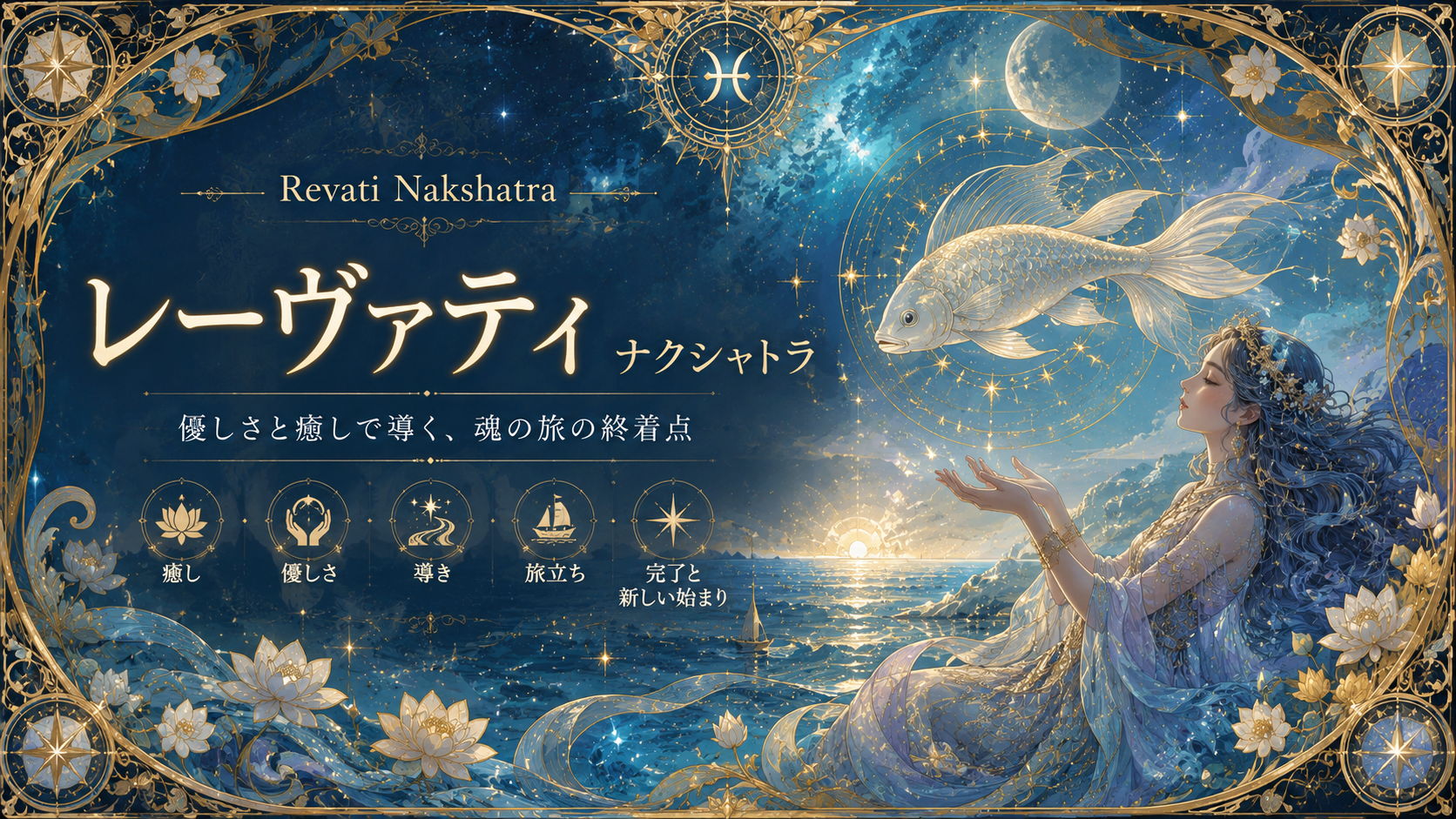 レーヴァティ ナクシャトラとは？性格・特徴・神話をインド占星術で解説【Purva Bhadrapada】