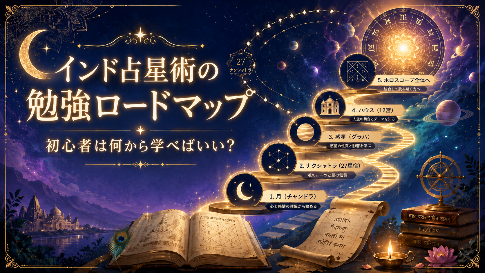 インド占星術の勉強ロードマップ｜初心者は何から学べばいい？